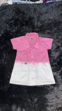 Load image into Gallery viewer, Custom Two Tone Dyed Dickie Baby Girl Dress BLANK