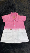 Load image into Gallery viewer, Custom Two Tone Dyed Dickie Baby Girl Dress BLANK