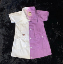 Load image into Gallery viewer, Custom Half & Half Dyed Dickie Baby Girl Dress BLANK