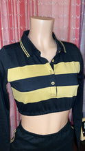 Load image into Gallery viewer, Custom Black &amp; Gold Skirt Sets
