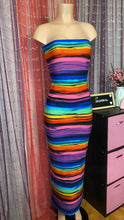 Load image into Gallery viewer, ready to ship! Colorful Stripe Tube Sundress
