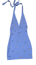 Load image into Gallery viewer, Blue Crepe Charm Mini Dress
