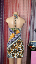Load image into Gallery viewer, ready to ship! Ornate Floral Diamonds Designer
Halter Dress

