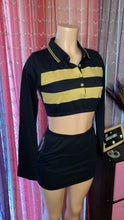 Load image into Gallery viewer, Custom Black &amp; Gold Skirt Sets
