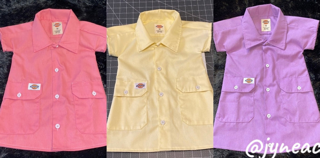 Custom Dyed Dickie Baby Girl Dress BLANK