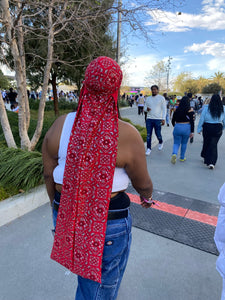 Metallic Bandana Print Butt Length Durag
