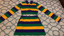 Load image into Gallery viewer, Colorful Stripe Mardi Gras Skirt Set
