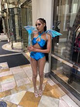 Load image into Gallery viewer, Custom Made Metallic Costume Top &amp; Bottoms
