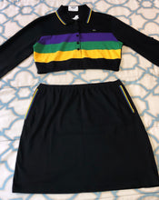 Load image into Gallery viewer, Black Mardi Gras Skirt Set
