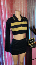 Load image into Gallery viewer, Custom Black &amp; Gold Skirt Sets
