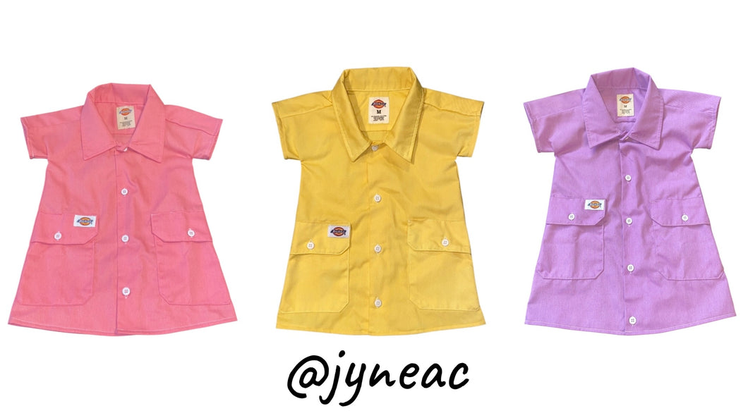 Custom Dyed Dickie Baby Girl Dress BLANK