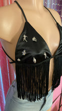 Load image into Gallery viewer, 1 of 1 Football Charm Fringe Bralet
