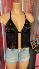 Load image into Gallery viewer, 1 of 1 Football Charm Fringe Bralet
