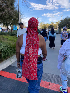 Metallic Bandana Print Butt Length Durag
