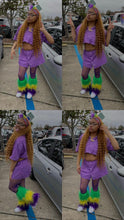 Load image into Gallery viewer, Custom Purple Dickie Skirt Set
