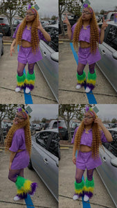Custom Purple Dickie Skirt Set