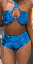 Load image into Gallery viewer, Custom Made Metallic Costume Top &amp; Bottoms
