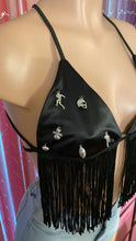 Load image into Gallery viewer, 1 of 1 Football Charm Fringe Bralet
