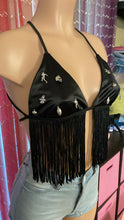 Load image into Gallery viewer, 1 of 1 Football Charm Fringe Bralet
