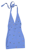 Load image into Gallery viewer, Blue Crepe Charm Mini Dress
