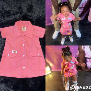 Custom Dyed Dickie Baby Girl Dress BLANK