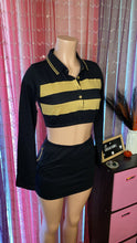 Load image into Gallery viewer, Custom Black &amp; Gold Skirt Sets
