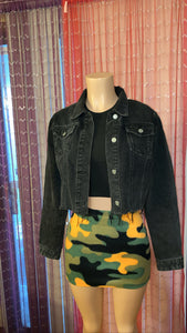 1 of 1 Camo Fleece Mini Skirt