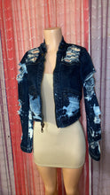 Load image into Gallery viewer, 1 of 1 Distressed Bleached Jean Jacket
