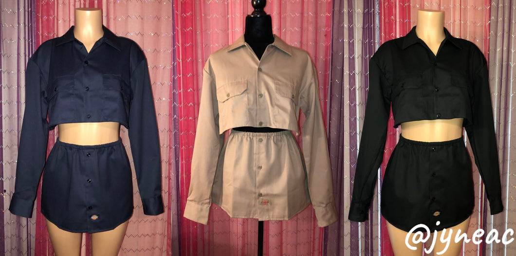 Dickie Long Sleeve Skirt Set