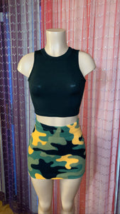 1 of 1 Camo Fleece Mini Skirt